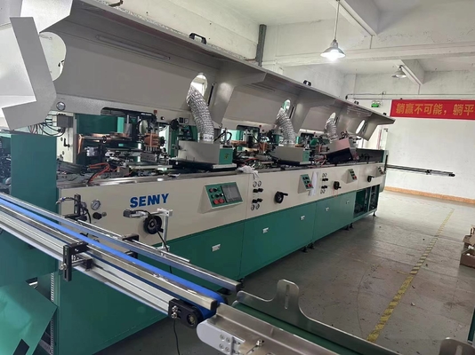 เครื่องพิมพ์สกรีนขวดแบบโมดูลาร์อัตโนมัติเต็มรูปแบบสำหรับภาชนะทรงกลม