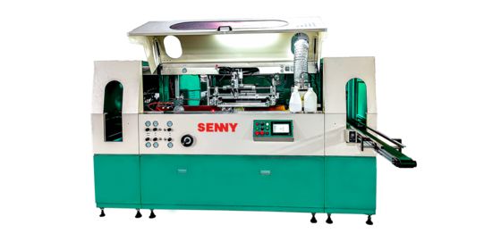 เครื่องพิมพ์สกรีน UV สำหรับถังพลาสติกทรงกลม ขนาด 1-2 ลิตร 50 ชิ้น/นาที 1-8 สี