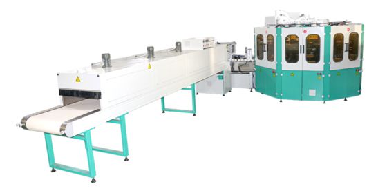 เครื่องพิมพ์สกรีนขวดพลาสติกทรงกระบอกแบบอัตโนมัติเต็มรูปแบบ 360 องศา 6 สี