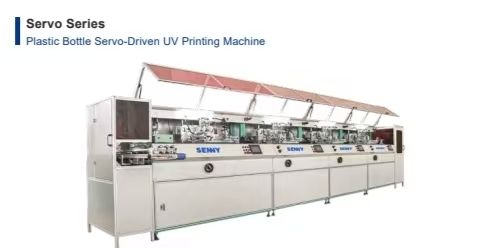 1-8 Color  Servo-Driven UV Linear Printing Machine For Plastic Bottle 70 Pcs/Min