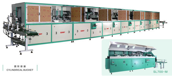 SGS 1000pcs / Hr เครื่องพิมพ์หน้าจอสถานีเดียวสำหรับ Bucket
