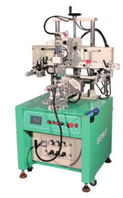CNC 600pcs / Hr เครื่องพิมพ์หน้าจอกึ่งอัตโนมัติสำหรับขวดรูปทรงโค้ง