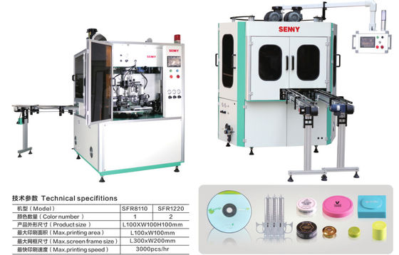 เครื่องพิมพ์ดิจิตอลหลายสี 2 สถานี, เครื่องพิมพ์จอแบน CE 3000pcs / Hr