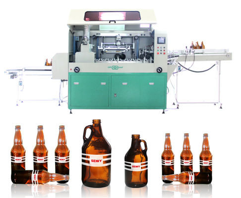 CE 2400pcs / Hr เครื่องพิมพ์หน้าจออัตโนมัติสำหรับขวดแก้ว