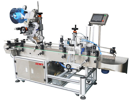 0.6mpa 1.5KW เครื่องติดฉลากสติกเกอร์อัตโนมัติสำหรับขวดกลม