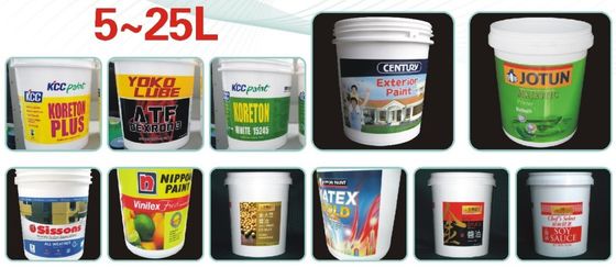 เครื่องพิมพ์สกรีนอัตโนมัติถังกลมขนาด 5 ~ 30 ลิตรสำหรับถัง 12 สี