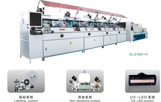 โครงสร้างรวมแบบโมดูลาร์เครื่องพิมพ์หน้าจออัตโนมัติ Servo Driven UV Curing