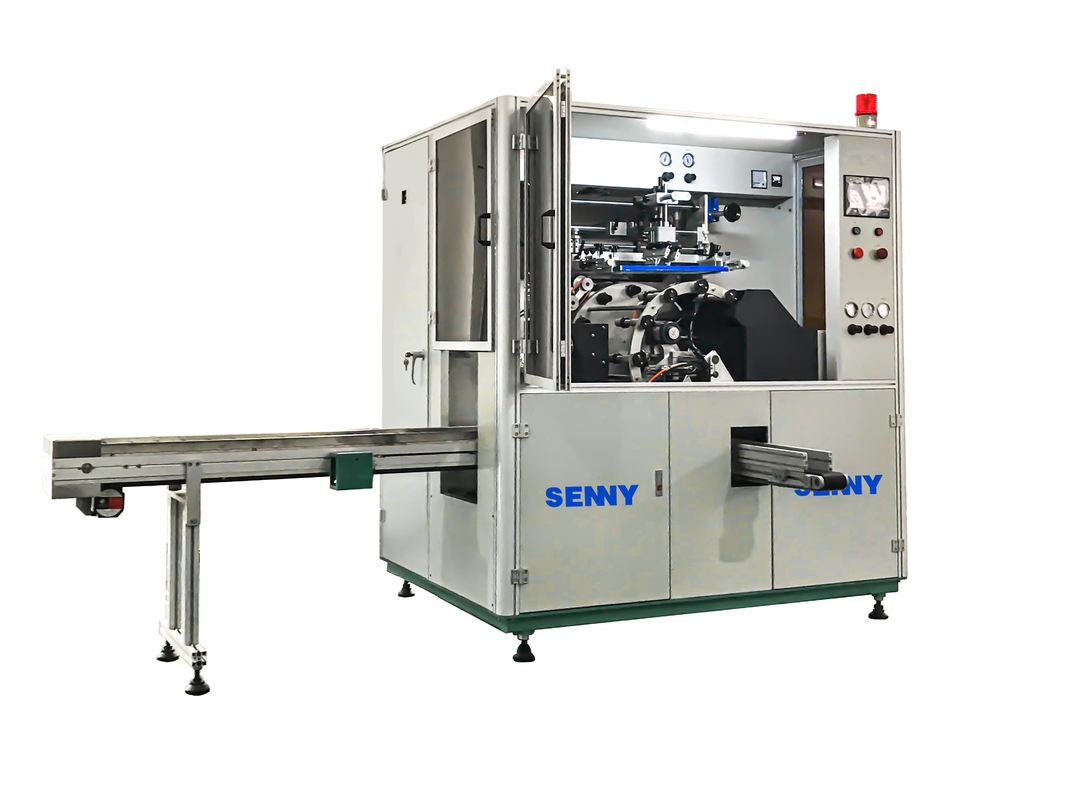 เครื่องพิมพ์เครื่องสําอาง หมวก Border เครื่องพิมพ์เครื่องพิมพ์ไหม servo สีเดียว จําหน่าย
