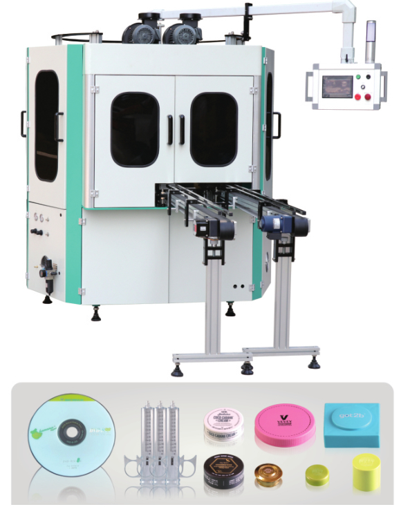เครื่องพิมพ์สกรีน UV 2 สีอัตโนมัติสำหรับฝาครอบ/แผ่นเรียบ พร้อมการปรับสภาพพลาสมา