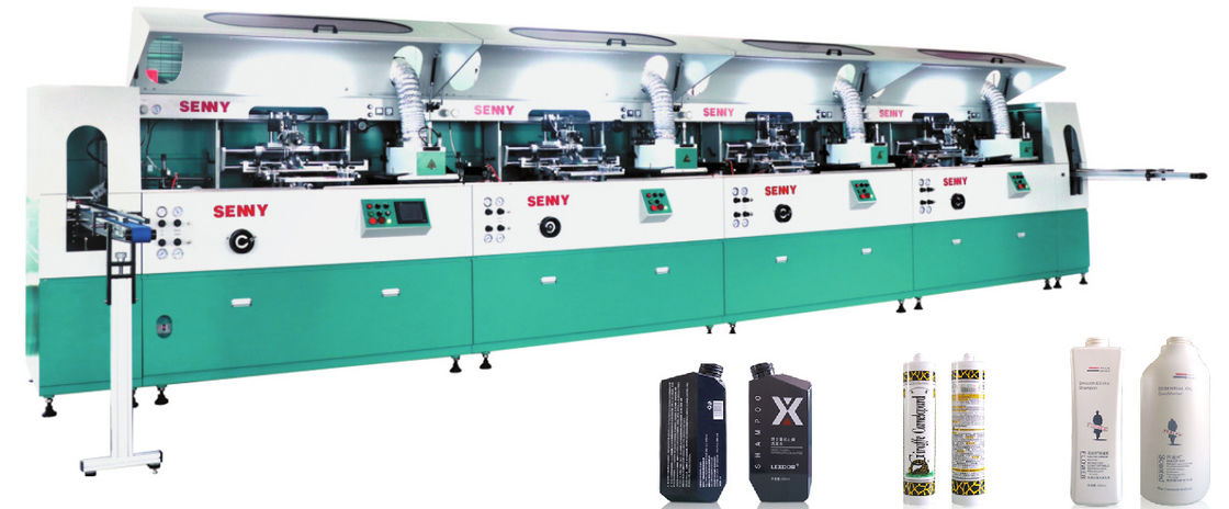 เครื่องพิมพ์หน้าจอสี OEM 6000pcs / Hr 8 สำหรับคอนเทนเนอร์