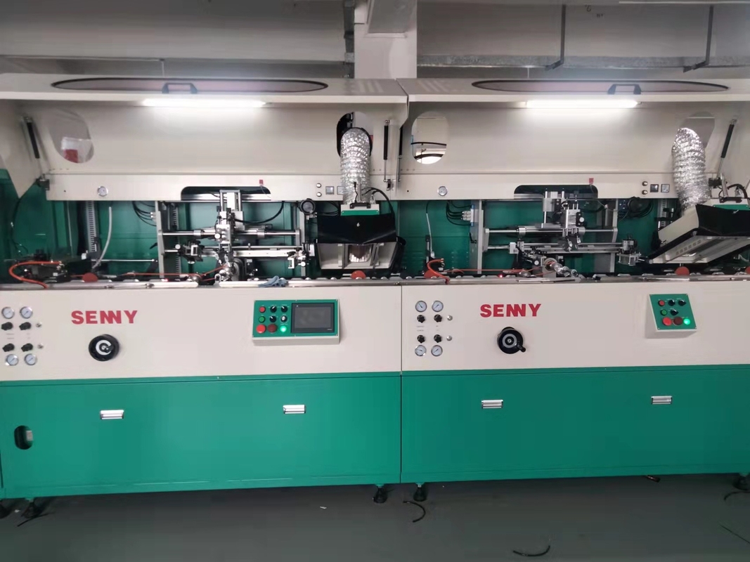 เครื่องพิมพ์สกรีนทรงกระบอกหลากสีพร้อม UV IR Curing